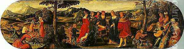 Moses Saved from the Water Oil Painting - Bonifacio Veronese (Pitati)