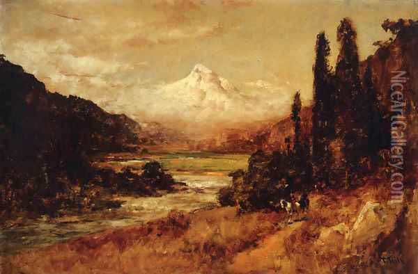 Mount Hood Oil Painting - Thomas Hill
