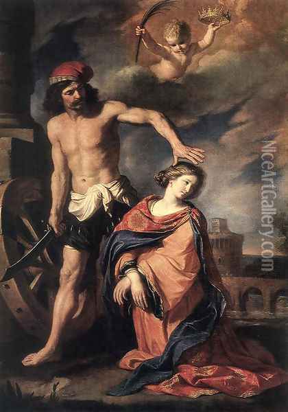 Martyrdom Of St Catherine 1653 Oil Painting - Giovanni Francesco Barbieri