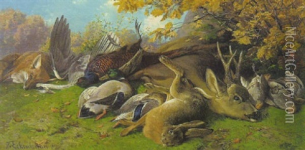 Jagdstilleben Oil Painting - Karl Paul Themistocles von Eckenbrecher