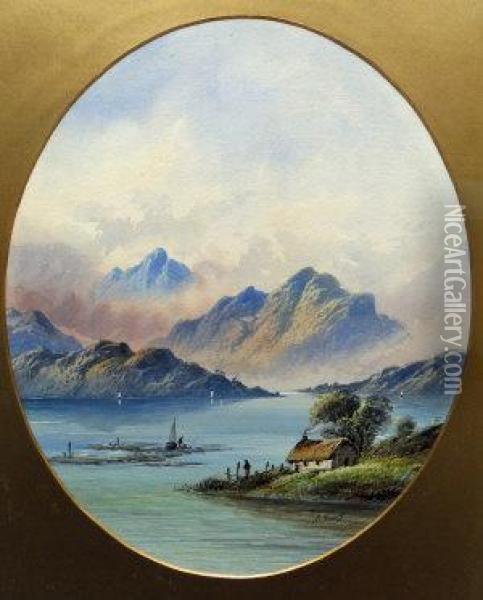 Lake Brienz Oil Painting - Edwin Earp