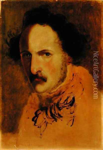 Portrait of Gaetano Donizetti 1797-1848 Oil Painting - Girolamo Induno