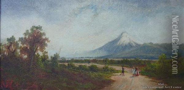 Mt Egmont Oil Painting - Henry William Kirkwood