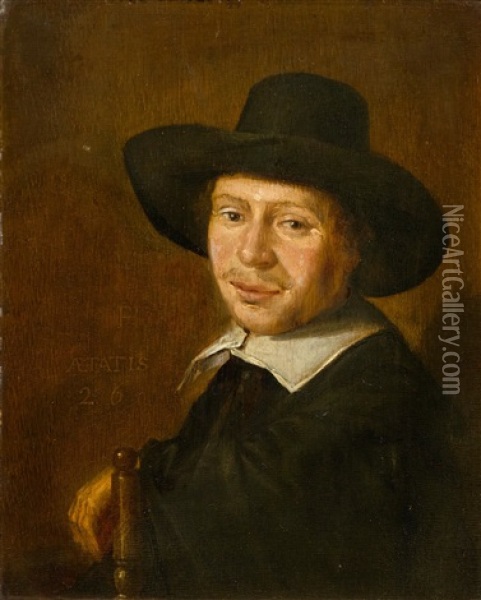 Portrat Von Isaak Laurensz. Van Der Vinne (1625-1665) Im Alter Von 26 Jahren Oil Painting - Vincent Laurensz van der Vinne the Elder