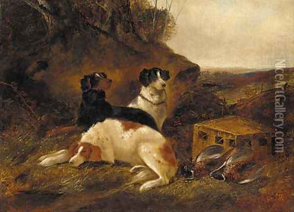 Setters with the day's bag Oil Painting - John Gifford