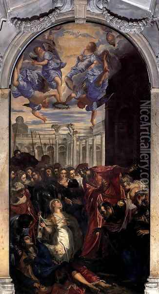 The Miracle of St Agnes 2 Oil Painting - Jacopo Tintoretto (Robusti)