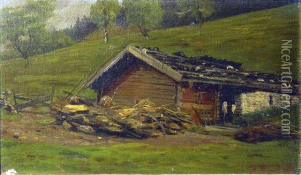 Heuschober Oil Painting - Julius Kornbeck