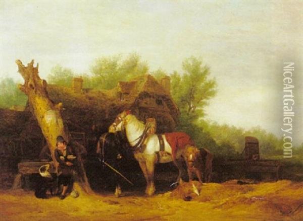 The Carter Resting Oil Painting - William Mulready
