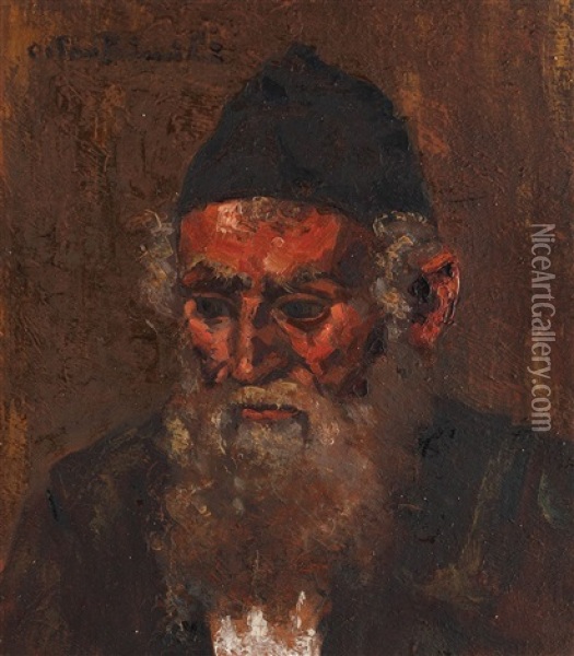 Evreu Oil Painting - Octav Bancila