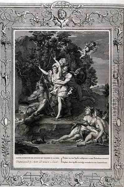 Daphne Pursued by Apollo and Turned into a Laurel Tree, 1731 Oil Painting - Bernard Picart