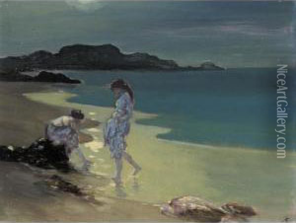 Moonlit Sea Oil Painting - George William, A.E. Russell