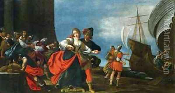 The Abduction of Helen of Troy Oil Painting - Cesare Dandini