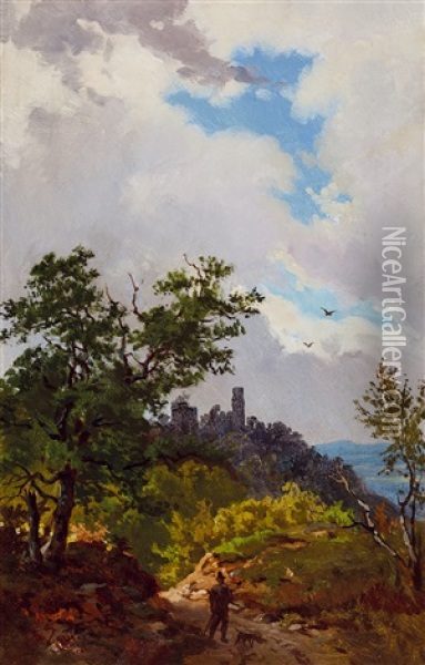 Castle In Tirol Oil Painting - Sandor Brodszky