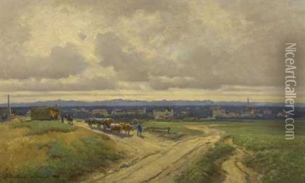 Partie Aus Sendling Bei Munchen Oil Painting - Adolf Chelius