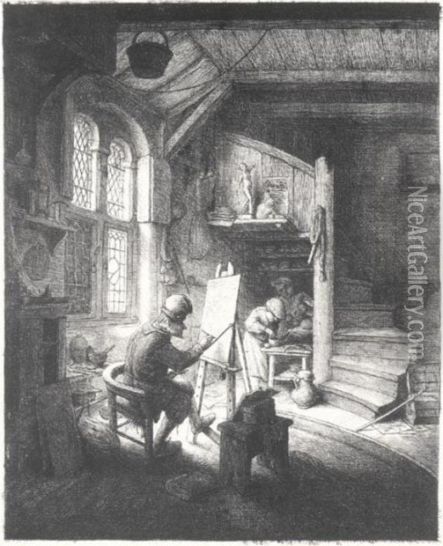 The Painter (g., Holl.32) Oil Painting - Adriaen Jansz. Van Ostade