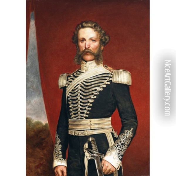 Portrait Of Lieutenant Colonel George Taylor Denison Ii Oil Painting - George Theodore Berthon