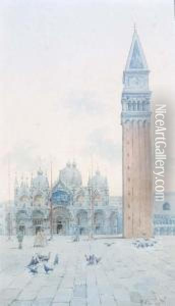 Venezia, Piazza San Marco Oil Painting - Michele Catti