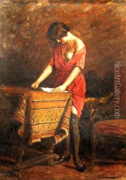 Woman Inside Oil Painting - Gyvlia Glatter