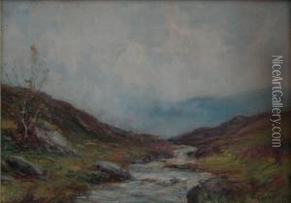 Meandering Brook Oil Painting - Alexander Wellwood Rattray