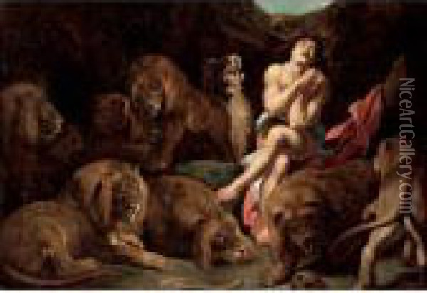 Daniel In The Lions' Den Oil Painting - Peter Paul Rubens