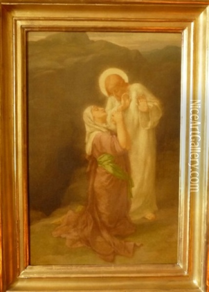 Apparition De Jasus A La Madeleine Oil Painting - Jacques Martin Capponi