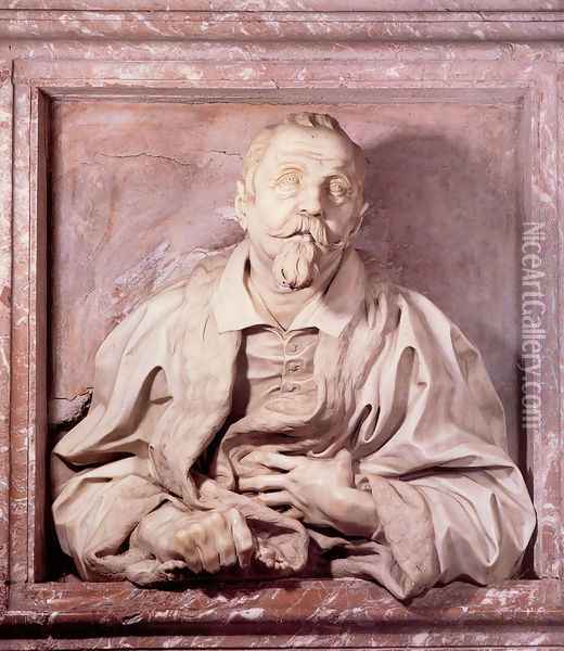 Memorial Bust of Gabriele Fonseca Oil Painting - Gian Lorenzo Bernini