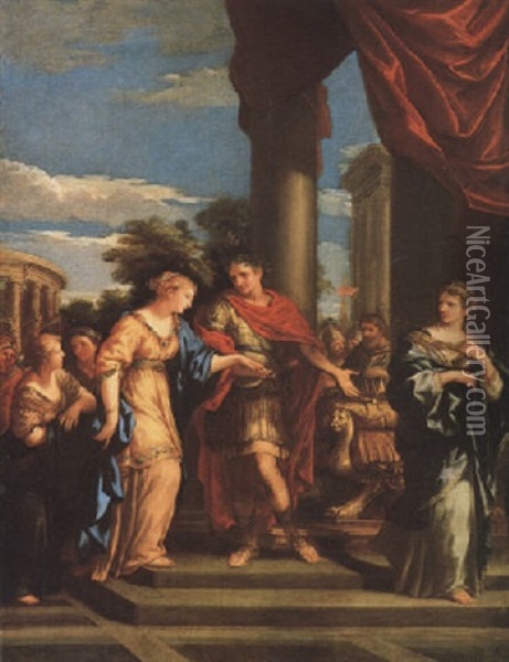 Episodio Della Storia Antica Oil Painting - Giovanni Francesco Romanelli
