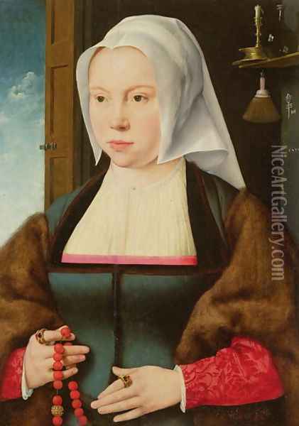 Portrait of an Unknown Lady, 1527 Oil Painting - Joos Van Cleve
