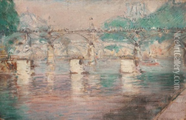 Les Ponts De Paris Oil Painting - Nikolai Dmitrievich Kuznetsov