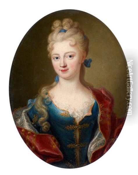 Portrait De Dame En Buste Oil Painting - Joseph Cellony