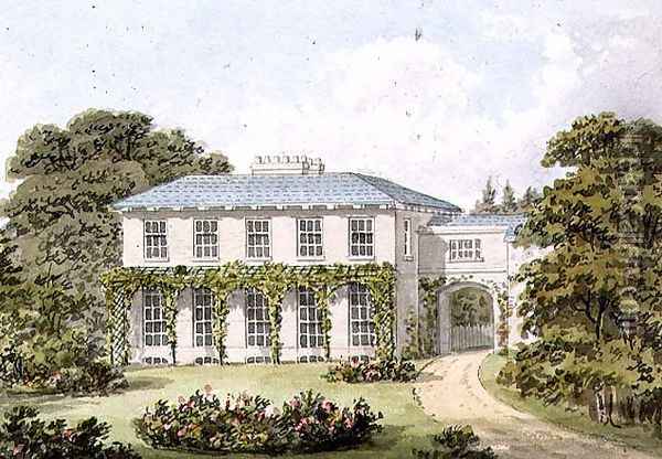 Design for the South Front of a House on Clapham Common for William Holme Oil Painting - Humphry Repton