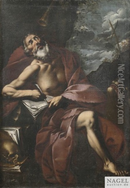 Der Heilige Hieronymus In Der Einode Oil Painting - Pier Francesco Mola