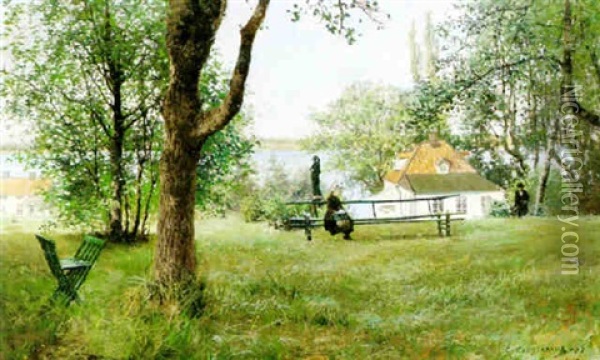 Motesplatsen Oil Painting - Gottfried Kallstenius