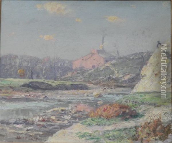 Landscape With Mill Oil Painting - Adam Lehr