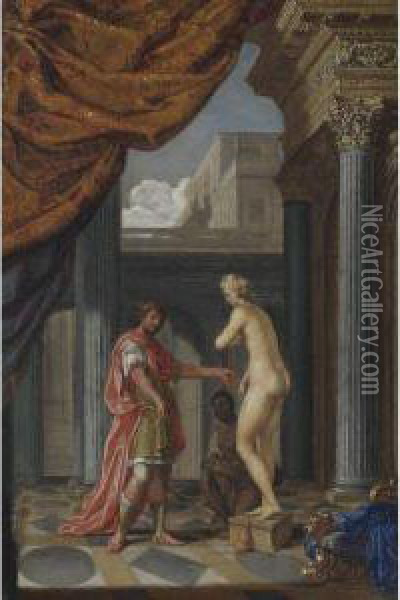 Pygmalion And Galathea Oil Painting - Joseph Werner