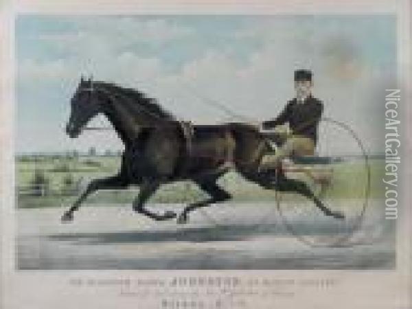 The Champion Pacer Johnston Oil Painting - Currier & Ives Publishers