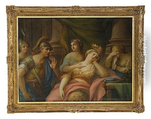 Antonius Och Kleopatra Oil Painting - Benedetto Luti