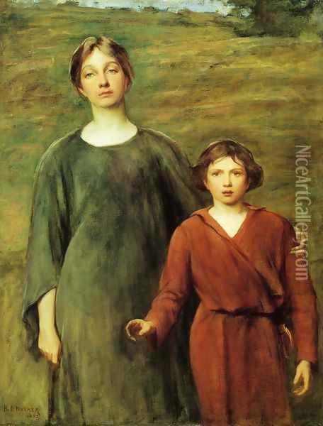 Hagar and Ishmael Oil Painting - Henry Oliver Walker