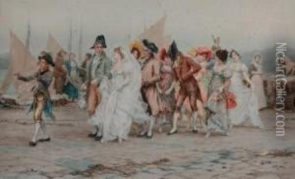 the Bridal Procession Oil Painting - Frederick Hendrik Kaemmerer
