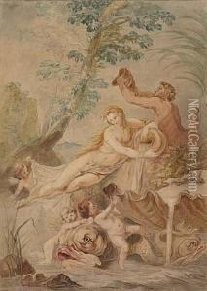 Galatea Oil Painting - Jean-Baptiste-Marie Pierre