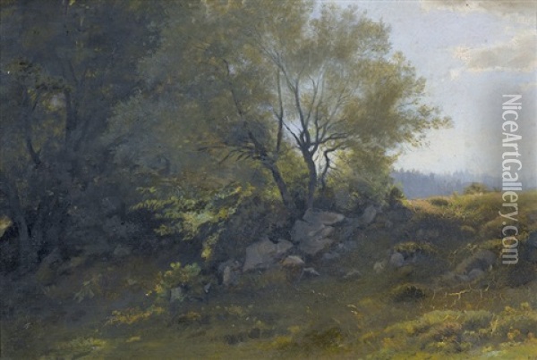 Sommerlicher Waldrand Oil Painting - Albert De Meuron