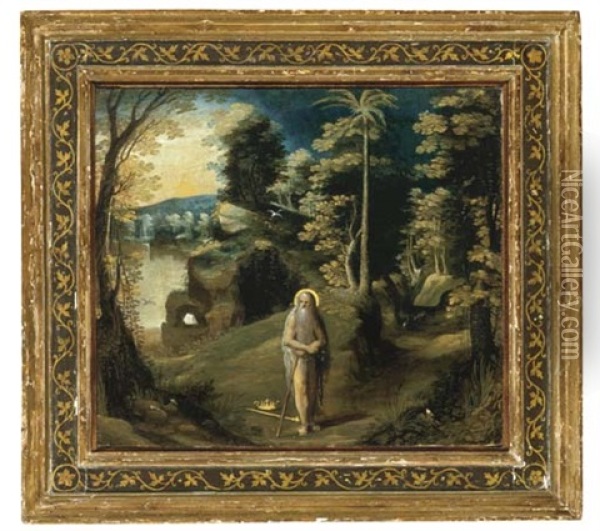 St. Onuphrius In The Wilderness Oil Painting - Dosso Dossi