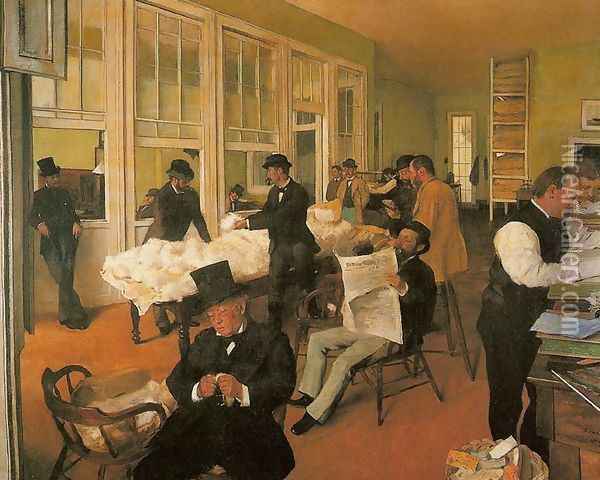 Portraits in an Office (New Orleans) Oil Painting - Edgar Degas