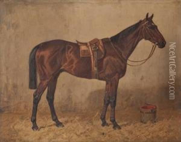 Pferd Im Stall Oil Painting - Fritz Volkers