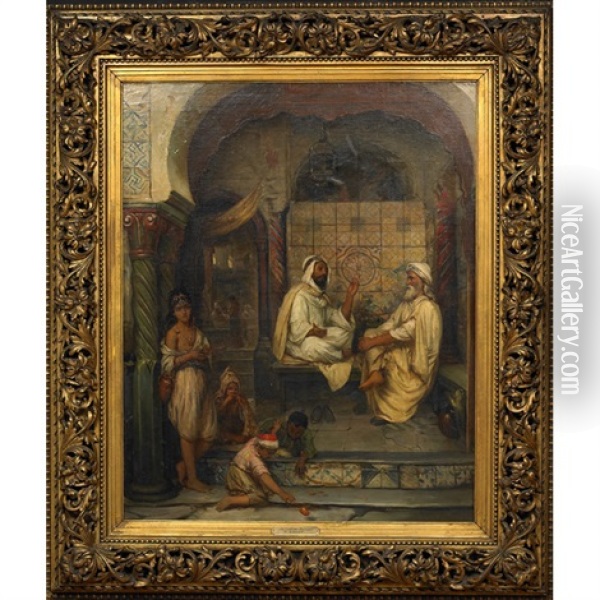 An Eastern Bazaar Oil Painting - Rudolf Ernst