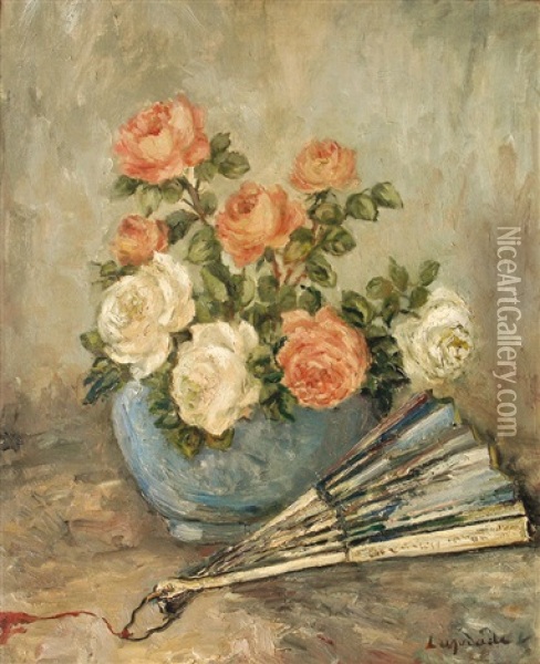 Bouquet A L'eventail Oil Painting - Pierre Laprade