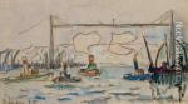 Le Port De Rouen Oil Painting - Paul Signac