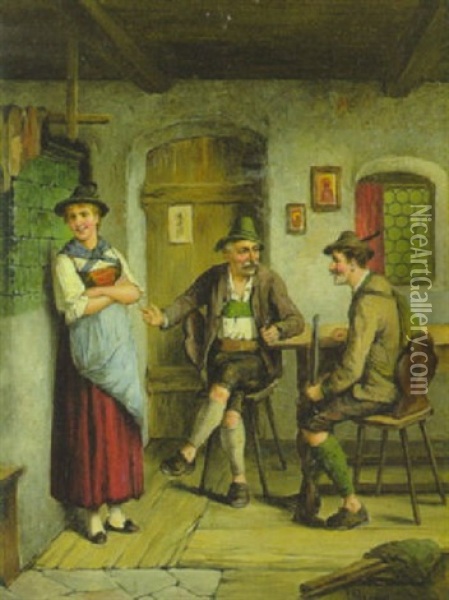Der Heiratsvermittler Oil Painting - Carl Ostersetzer