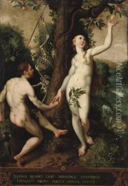 The Fall Of Man Oil Painting - Jacob I De Backer