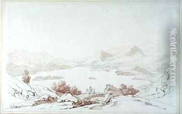 General View of Lake of Derwent Water Oil Painting - Joseph Farington